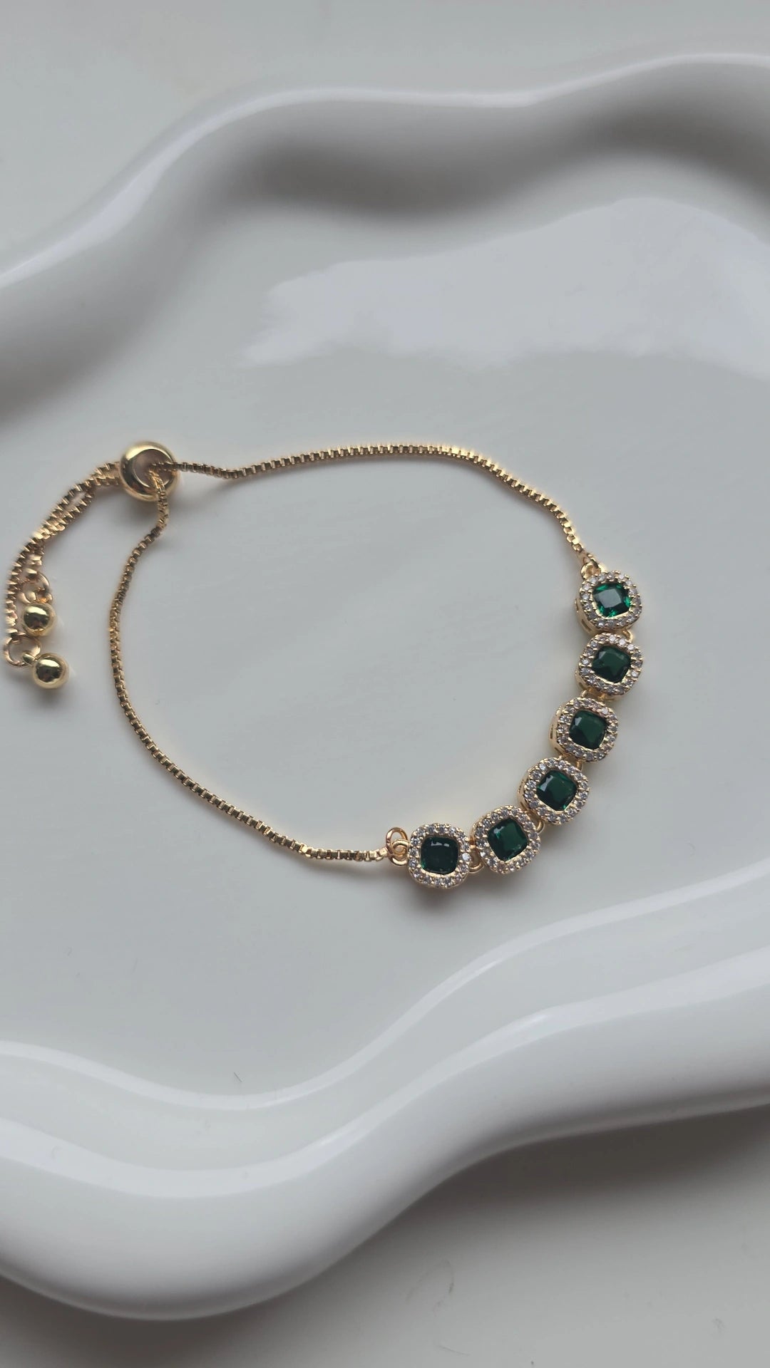 Forest Green Daimond Bracelet