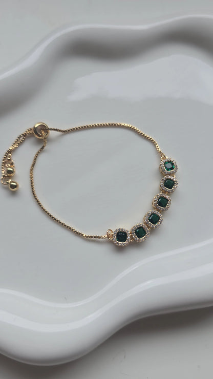 Forest Green Daimond Bracelet