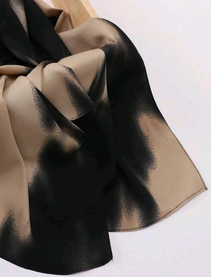 Tie Dye Black & Beige Hijab