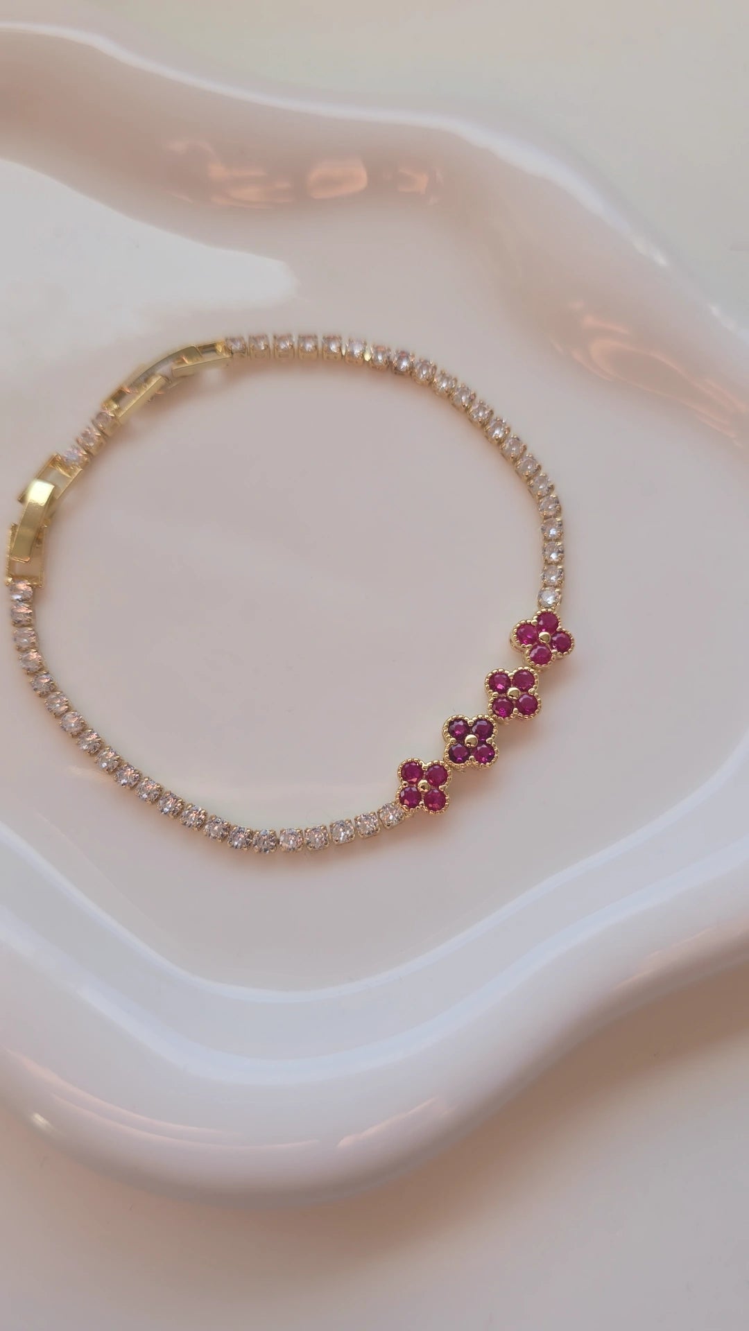 Pink flower Bracelet