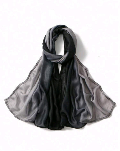 Ombrè Black+Grey Hijab