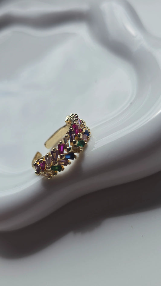 Multi Colour Cuff Ring