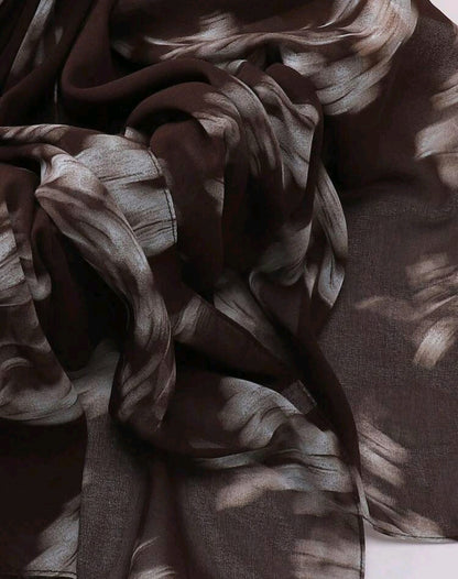 Floral Pearl Brown Hijab
