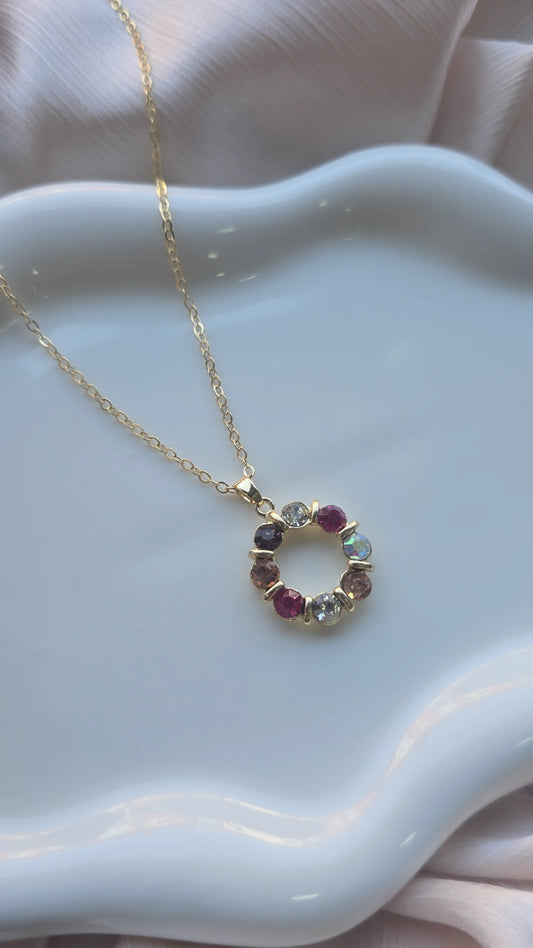Pink Halo Necklace