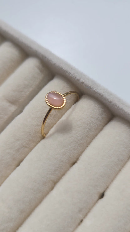 Pink Drop Resin Ring