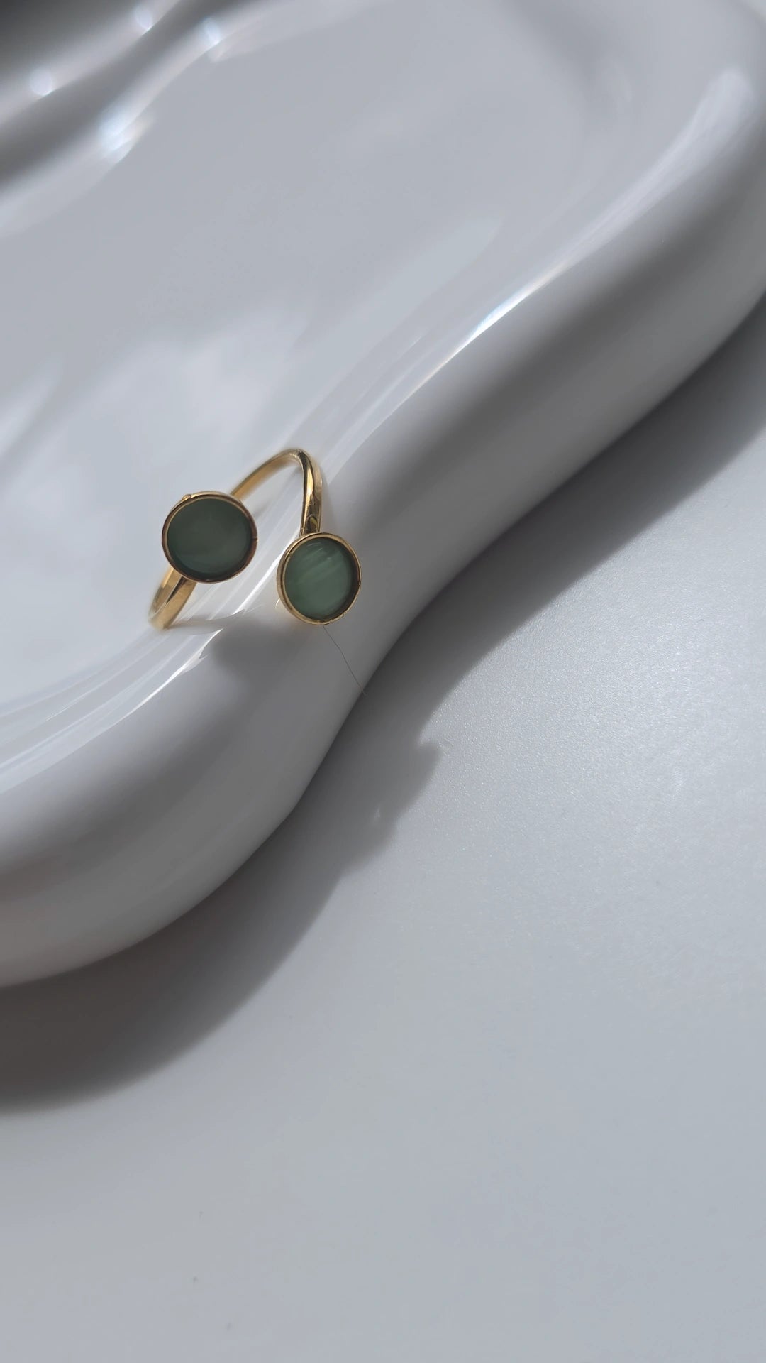 Double wrap green resin Ring