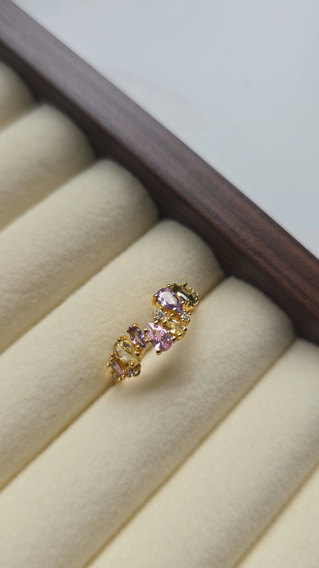 Pastel Tone Ring 18k Gold plated /Stainless Steel