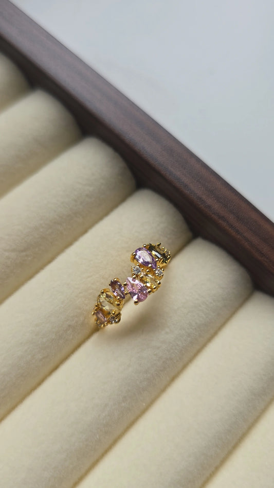Pastel Tone Ring 18k Gold plated /Stainless Steel