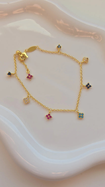 Mini colourful flower Bracelet