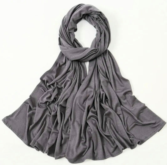 Charcoal Grey Premium jersey Hijab
