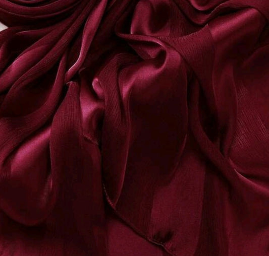 Satin Crinkle Maroon hijab