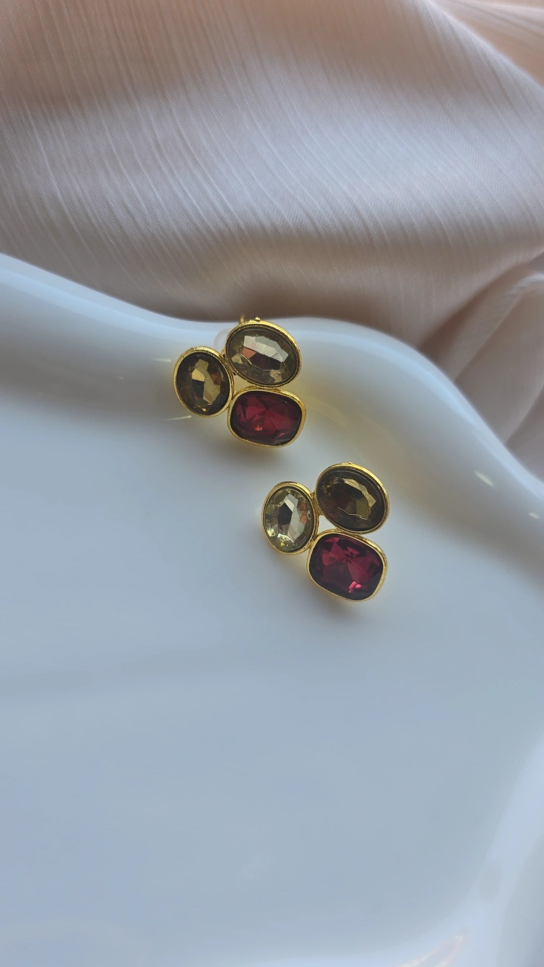 Maroon  Stud Earrings