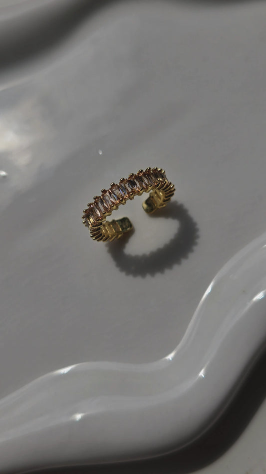 Peach cuff Ring