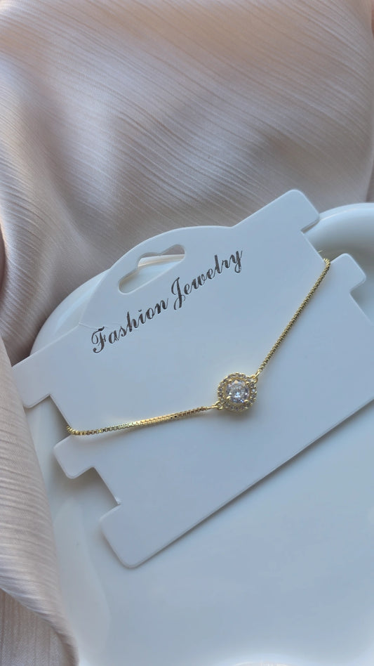 Round dainty stone Bracelet