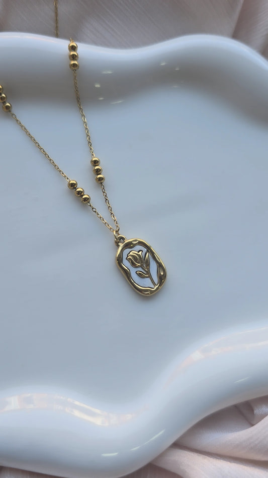 Crafted Rose Necklace