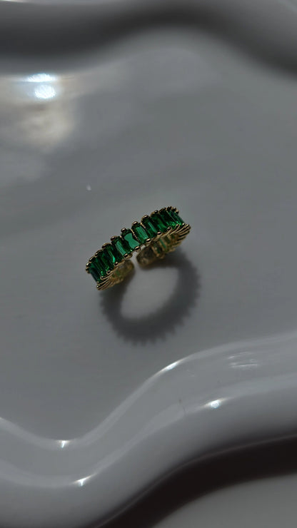 Bottle Green Cuff Ring
