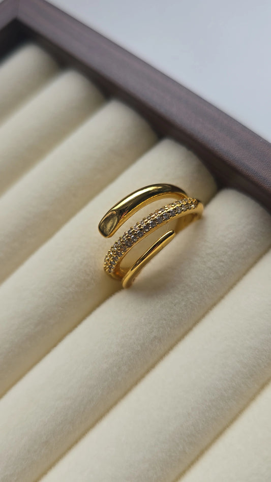 Gold Wrap Ring 18k Gold plated /Stainless Steel
