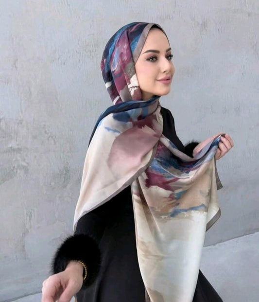 Retro water colours hijab