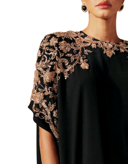 Embellished Shoulder Gown