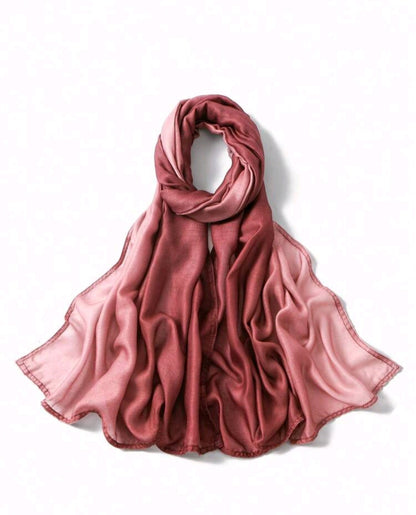 Ombrè Rose Red+Pink Hijab