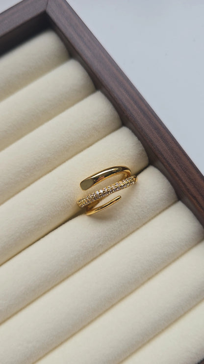 Gold Wrap Ring 18k Gold plated /Stainless Steel