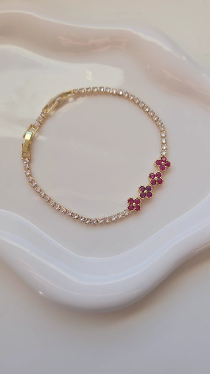 Pink flower Bracelet